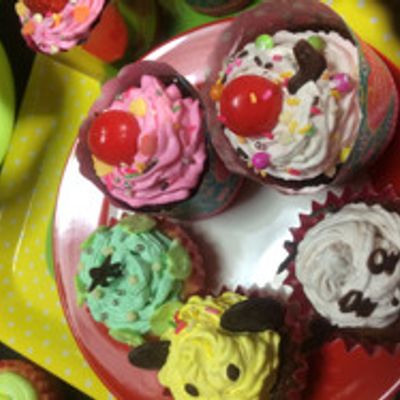 カラフルカップケーキ by クック1NS36J☆ 【クックパッド】 簡単