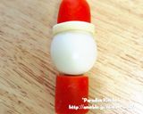 キャラ弁＊簡単♪クリスマスうずらサンタ作り方3写真