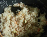 白だしで簡単☆お芋と油揚げの炊き込みご飯作り方2写真