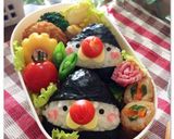 キャラ弁＊簡単♪クリスマスブラックサンタ作り方6写真
