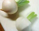 かぶの蟹カマあんかけ~♪作り方1写真