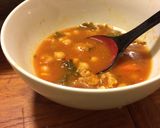 ♬ひよこ豆とひき肉のトマトスープ♬作り方4写真