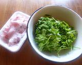豆苗と豚肉の玉子炒め♪作り方2写真