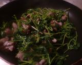 豆苗と豚肉の玉子炒め♪作り方4写真