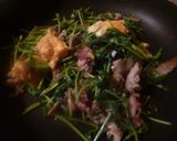 豆苗と豚肉の玉子炒め♪作り方5写真