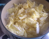 白菜と油揚げの豆乳風スープ作り方3写真