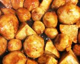 里芋の素揚げ、甘味噌和え作り方4写真