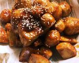 里芋の素揚げ、甘味噌和え作り方5写真