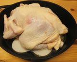 ダッチオーブンでおこわ入りローストチキン作り方2写真