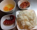 タコキムチチャーハン作り方1写真