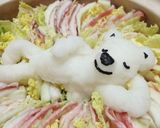 大根おろしアート☆シロクマお昼寝中〜作り方7写真