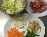 豚肉とキャベツのピリ辛みそ炒め作り方1写真