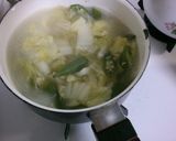 朝食に美味しい オクラ 白菜の お味噌汁作り方5写真