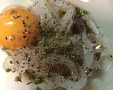 刺身イカのイタリアンカルボナーラ作り方2写真