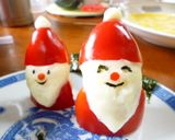 玄米菜食のクリスマス弁当☆パプリカサンタ作り方4写真