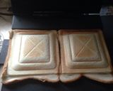 ♡ハンバーグとチーズのホットサンド♡作り方6写真