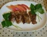 りんごの豚肉マスタード焼き☆大量消費作り方4写真