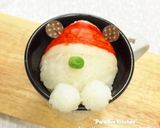 キャラ弁*簡単♪クリスマスカップくまさん作り方3写真