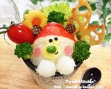 キャラ弁*簡単♪クリスマスカップくまさん作り方8写真