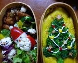 玄米菜食のクリスマス弁当☆パプリカサンタ作り方7写真