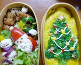 クリスマス弁当　玄米菜食サンタ作り方8写真