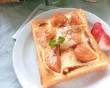 おとな味♡粉チ×スキミル＊柿トースト作り方5写真