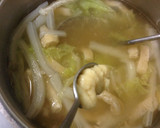 生姜たっぷり白菜と揚げのお味噌汁。作り方3写真