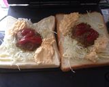 ♡余り物でボリュミーなホットサンド♡作り方2写真