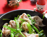 豚バラとセリのゆずこしょうオイル炒め作り方4写真