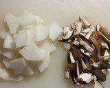 大根と椎茸のごま油炒め作り方1写真