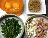 男飯！パラパラネギ納豆チャーハン作り方2写真