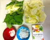 簡単ヘルシー☆春野菜とシラスのパスタ作り方1写真