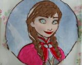 アナと雪の女王チョコプレート　アナ作り方5写真
