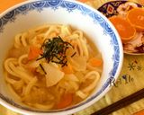 残り物で朝ごはん♪柚子胡椒の薄味噌うどん作り方5写真