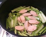 小松菜と魚肉ソーセージのさっと煮作り方3写真