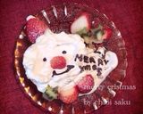 少人数でも☆簡単お皿アートなサンタケーキ作り方8写真