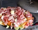 ストウブで豚肉と野菜のバタポン蒸し作り方2写真