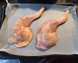 オーブンで骨付きもも肉のローストチキン♫作り方3写真