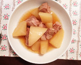 薄味でもうまみたっぷり！大根と豚の煮物作り方6写真