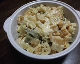 マカロニのカルボナーラソースかけ作り方3写真