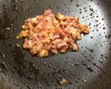 かりかりベーコンと春菊のバター炒め作り方1写真