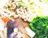 うんまい、鯛のあら鍋菜の花付き作り方7写真