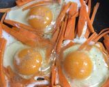 にんじんの巣ごもり卵作り方3写真