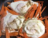 にんじんの巣ごもり卵作り方4写真