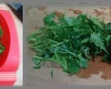 春菊と水菜・わかめの酢の物作り方1写真