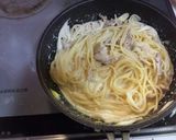 豚バラ&醤油で旨い！！和風カルボナーラ作り方5写真