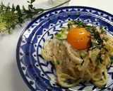 豚バラ&醤油で旨い！！和風カルボナーラ作り方6写真