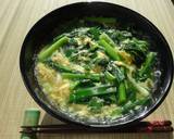 朝食＆ランチ❀春菊のかき玉うどん作り方9写真