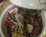 野菜たっぷり 牛肉小間切れすき焼き♪作り方12写真