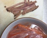 金時にんじんの巣ごもり卵(焼き豚入り)作り方1写真